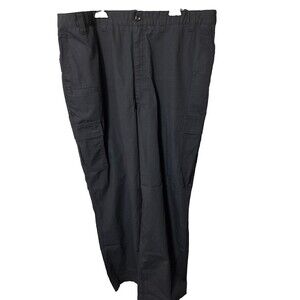 Wearguard Pants Men Size 44x33 Cargo Black Pockets Partial Elastic Work Pants